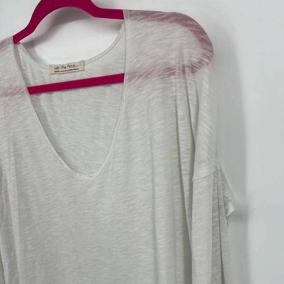 Free People | Sienna Snap Cuff Tee | Medium | White Sheer Soft Knit - Picture 3 of 13